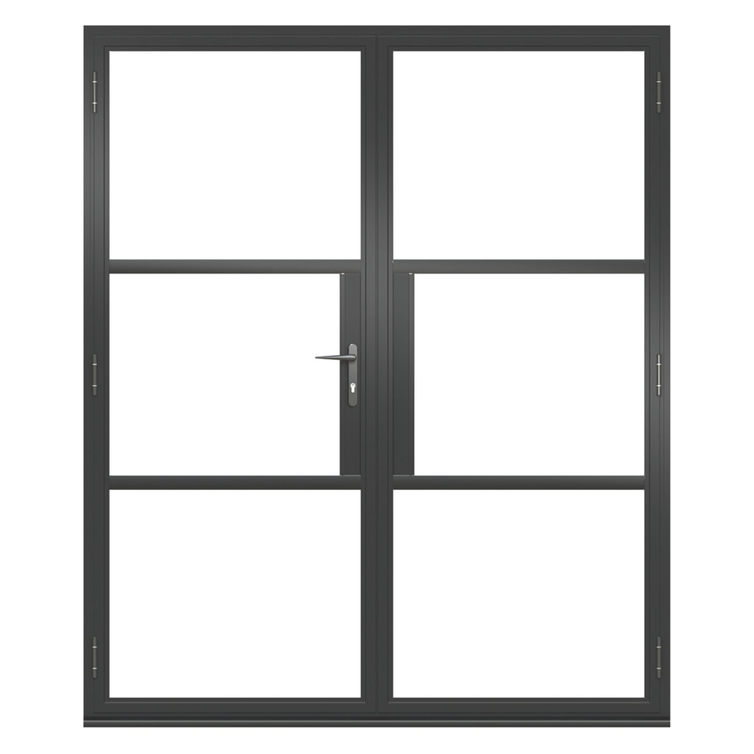 Green & Taylor Heritage Black Double-Glazed Aluminium French External Doors 2090mm x 1790mm (989CT)