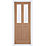 Victorian 2-Clear Light Unfinished Oak Wooden 2-Panel Internal Door 1981mm x 686mm