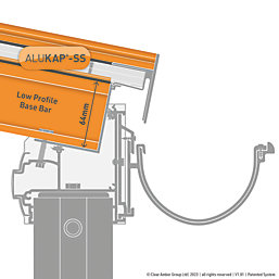 ALUKAP-SS White  Self-Support Bar 3000mm x 60mm