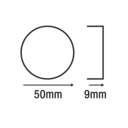 Smith & Locke  Standard Escutcheon (Single) Brushed Nickel 50mm