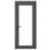 Crystal  Fully Glazed 1-Clear Light Right-Handed Anthracite Grey uPVC Back Door 2090mm x 920mm
