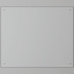 Laura Ashley  Clear with Satin Chrome Caps Kitchen Splashback 900mm x 750mm x 6mm