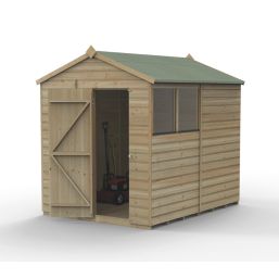 Forest Beckwood 6' x 7' 6" (Nominal) Apex Shiplap Timber Shed with Base