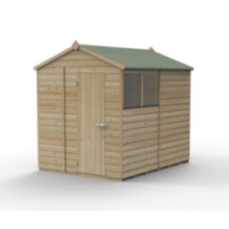 Forest Beckwood 6' x 7' 6" (Nominal) Apex Shiplap Timber Shed with Base