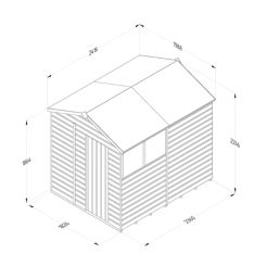 Forest Beckwood 6' x 7' 6" (Nominal) Apex Shiplap Timber Shed with Base
