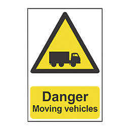 'Danger Moving Vehicles' Sign 420mm x 297mm