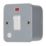 Contactum  20A 1-Gang DP Metal Clad Control Switch & Flex Outlet with Neon with White Inserts