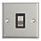 Contactum iConic 20A 1-Gang DP Control Switch Brushed Steel  with Black Inserts