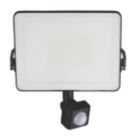 TCP  Indoor & Outdoor LED Floodlight With PIR Sensor Black  30W 4800lm