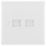 British General 800 Series 2-Gang Slave Telephone Socket White