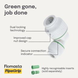 Flomasta  Polybutylene, PEX & Copper Push-Fit Reducing 90° Elbow 15mm x 10mm