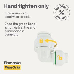 Flomasta  Polybutylene, PEX & Copper Push-Fit Reducing 90° Elbow 15mm x 10mm