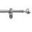 Rothley Brushed Stainless Steel Extendable Curtain Pole w/ Orb Finials 28mm x 125-216cm