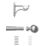 Rothley Brushed Stainless Steel Extendable Curtain Pole w/ Orb Finials 28mm x 125-216cm