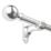 Rothley Brushed Stainless Steel Extendable Curtain Pole w/ Orb Finials 28mm x 125-216cm
