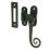 Left or Right-Handed Monkeytail Casement Fastener Antique Black