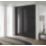 Spacepro Classic 2-Door Framed Glass Sliding Wardrobe Doors Black Frame Black Panel 1489mm x 2260mm