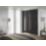 Spacepro Classic 2-Door Framed Glass Sliding Wardrobe Doors Black Frame Black Panel 1489mm x 2260mm