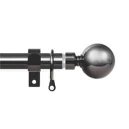 Renaissance Black Nickel Curtain Pole 19/16mm x 160-300cm