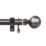 Renaissance Black Nickel Curtain Pole 19/16mm x 160-300cm