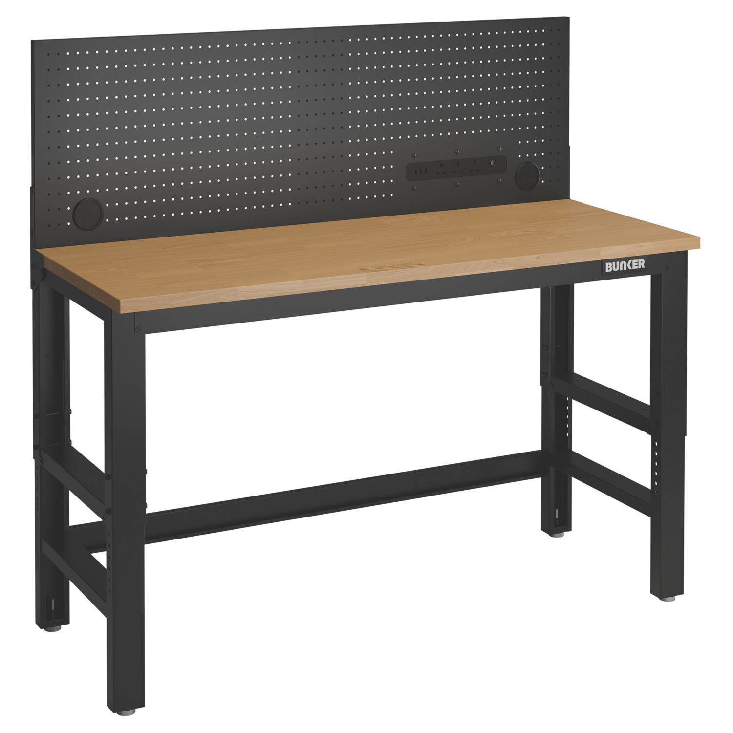 Bunker 1550mm Workbench with Peg Board + 3.1A 3-Outlet Type A USB Charger (990CN)