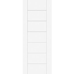 Green & Taylor  Satin Painted White Wooden Horizontal Pattern Internal Fully-Finished Door 1981mm x 762mm