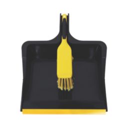 Bulldozer Pro XL Dustpan & Brush Black & Yellow 2 Piece Set