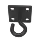 Essentials Steel Hook on Plates 50mm x 50mm 2 Pack
