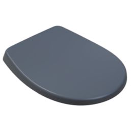 Bemis Click & Clean Classic Soft-Close with Quick-Release Toilet Seat Thermoset Plastic Grey