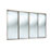 Spacepro Classic 4-Door Sliding Wardrobe Door Kit Nickel Frame Mirror Panel 2370mm x 2260mm