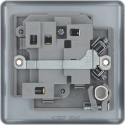 British General  13A Switched Metal Clad Fused Spur & Flex Outlet   with White Inserts