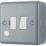 British General  13A Switched Metal Clad Fused Spur & Flex Outlet   with White Inserts