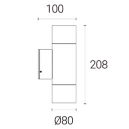 4lite WiZ Connected Outdoor LED Smart Up & Down Wall Light Graphite 4.9W 345lm