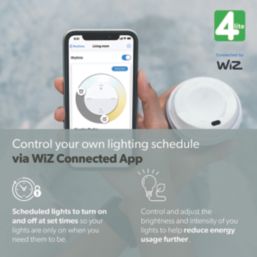 4lite WiZ Connected Outdoor LED Smart Up & Down Wall Light Graphite 4.9W 345lm