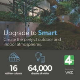 4lite WiZ Connected Outdoor LED Smart Up & Down Wall Light Graphite 4.9W 345lm