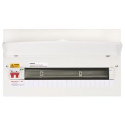 Deta  22-Module 19-Way Part-Populated  Main Switch Consumer Unit with SPD