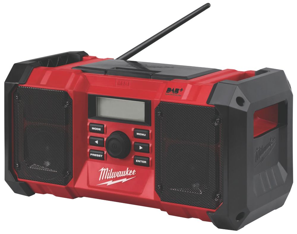 Refurb Milwaukee M18 JSRDAB+-0 230V or 18V DAB+ / FM Site Radio