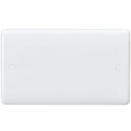 Knightsbridge Curved Edge 2-Gang Blanking Plate White