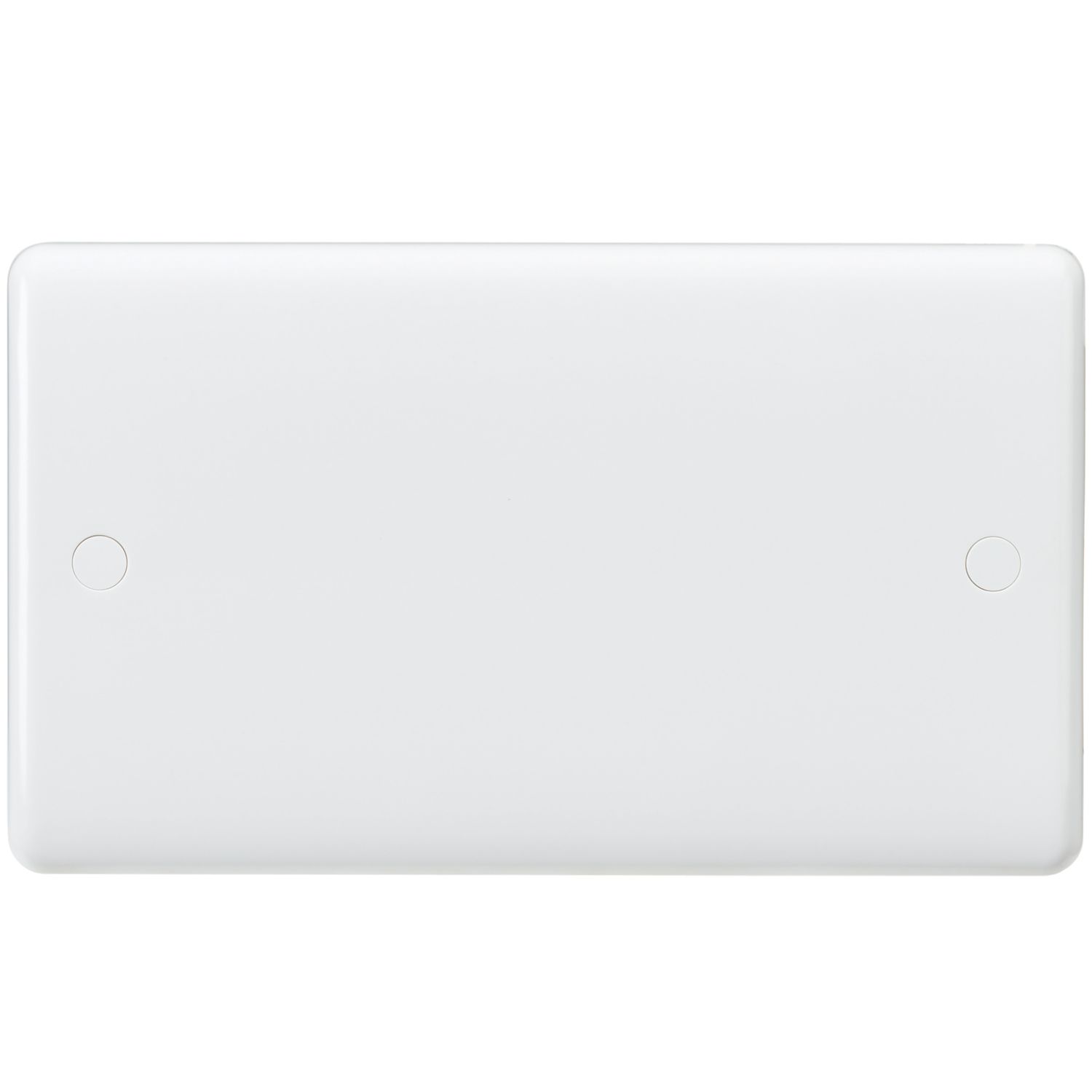Knightsbridge Curved Edge 2-Gang Blanking Plate White (990YA)