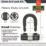 Burg-Wachter Hardened Steel Heavy Duty Security Kit: 2 x Chain, 2 x Lock & 2 x Ground Anchor 1m x 12mm