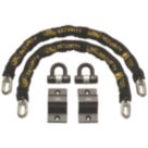 Burg-Wachter Hardened Steel Heavy Duty Security Kit: 2 x Chain, 2 x Lock & 2 x Ground Anchor 1m x 12mm
