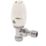 Terrier Terrier 3 15mm x 1/2" White/Chrome Angled Standard Thermostatic Radiator Valve Head & Body