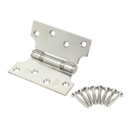 Smith & Locke  Polished Stainless Steel Grade 13 Fire Rated Parliament Hinges 102x102mm 2 Pack