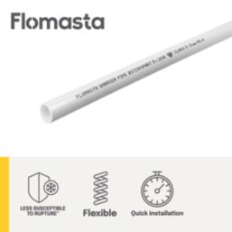 Flomasta  Push-Fit PE-X Pipes 22mm x 3m White 10 Pack