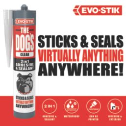 Evo-Stik The Dogs Hybrid Adhesive & Sealant Clear 290ml