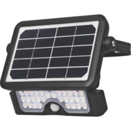 Luceco  Outdoor LED Solar Wall Light With PIR Sensor Black 550lm