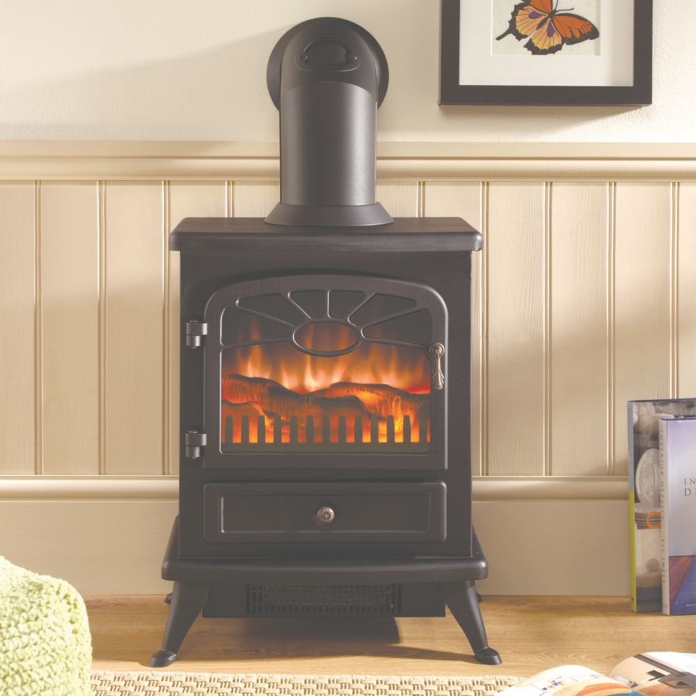 Focal Point FPF920158 Decorative Electric Stove Pipe Black - Screwfix