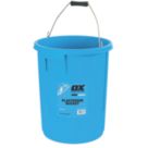 OX  Plastic Plasterers Bucket Blue 25Ltr