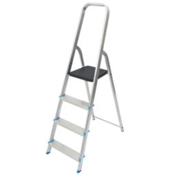 Mac Allister  Aluminium 4-Treads Stepladder  0.83m