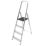 Mac Allister Aluminium 1.44m 4 Step Platform Step Ladder